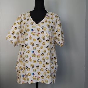 Emoji Scrubs top